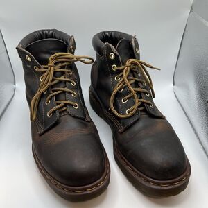 Vintage Dr Martens Mens Shoes 9 US 939 Crazy Horse Ben Hiker Boots Brown England